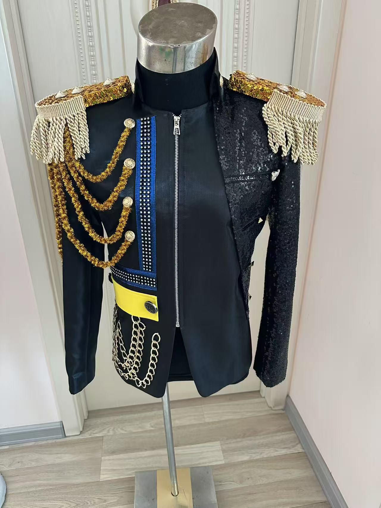 Men'S Formal Wear For A Wedding - Yeni Erkek Püskül Kraliyet Ceket Düğün