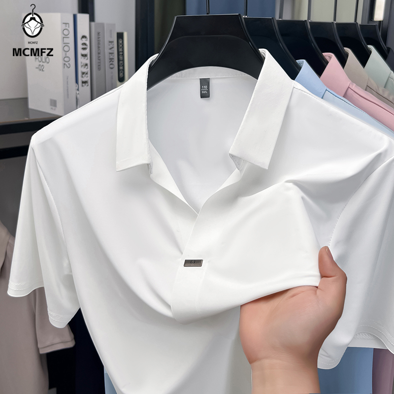 Men Formal Wear For Summer - Basit Gizli Bar Tokalı Erkek Düz