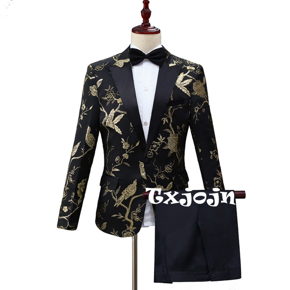Men Formal Party Wear Outfit - 2026 Yeni Zarif Jakarlı Takım Elbise