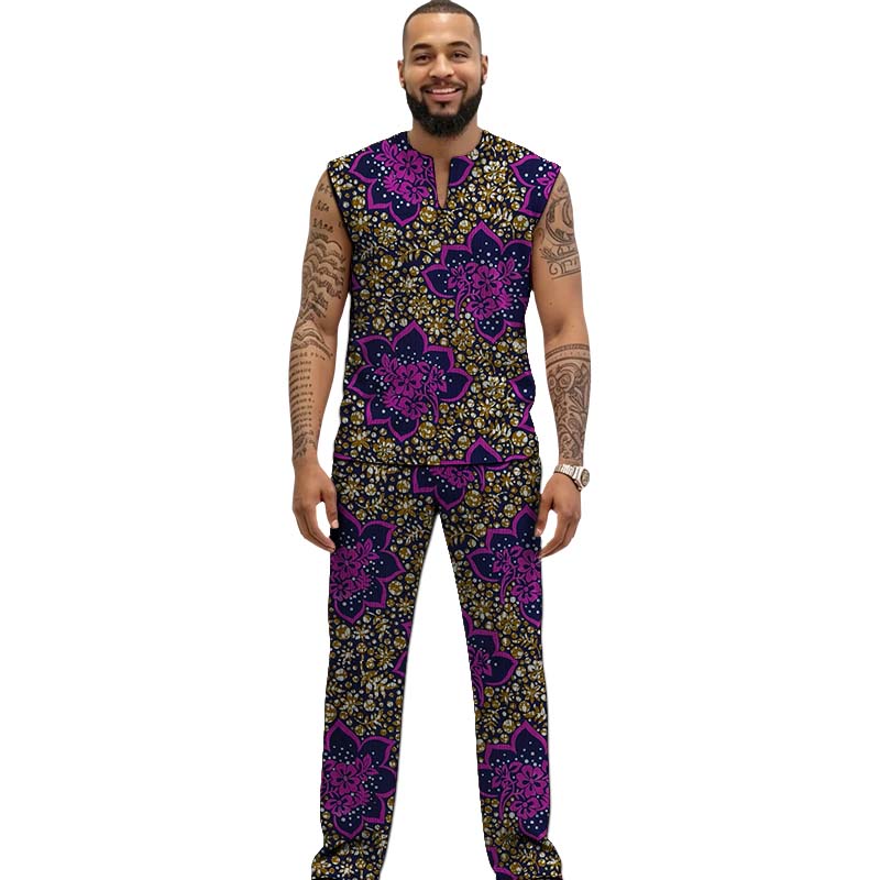 Men Formal Party Wear Outfit - Afrika Desenli Özel Dikim Erkek Ankara
