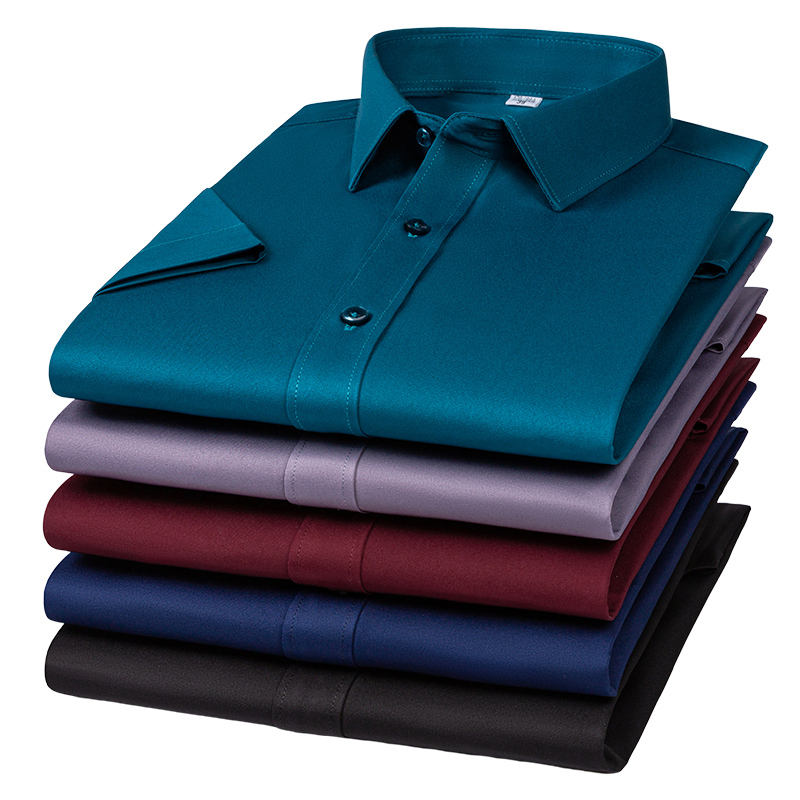 Men Formal Office Wear Shirts - Ütü İstemeyen, Kırışmaz, Esnek, Slim Fit,