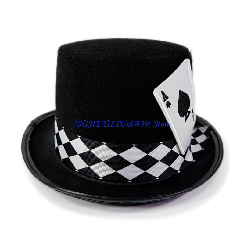 Tall Men Formal Wear - E21F Victorian Derby Cap Kartı Sihirbazlar