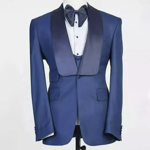 Mavi Ceket Takım Elbise Şal Ya - Men Formal Party Wear Outfit incelemesi ve fiyatı