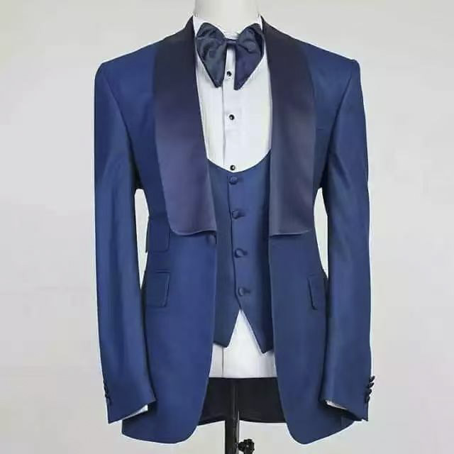 Mavi Ceket Takım Elbise Şal Ya - Men Formal Party Wear Outfit incelemesi ve fiyatı
