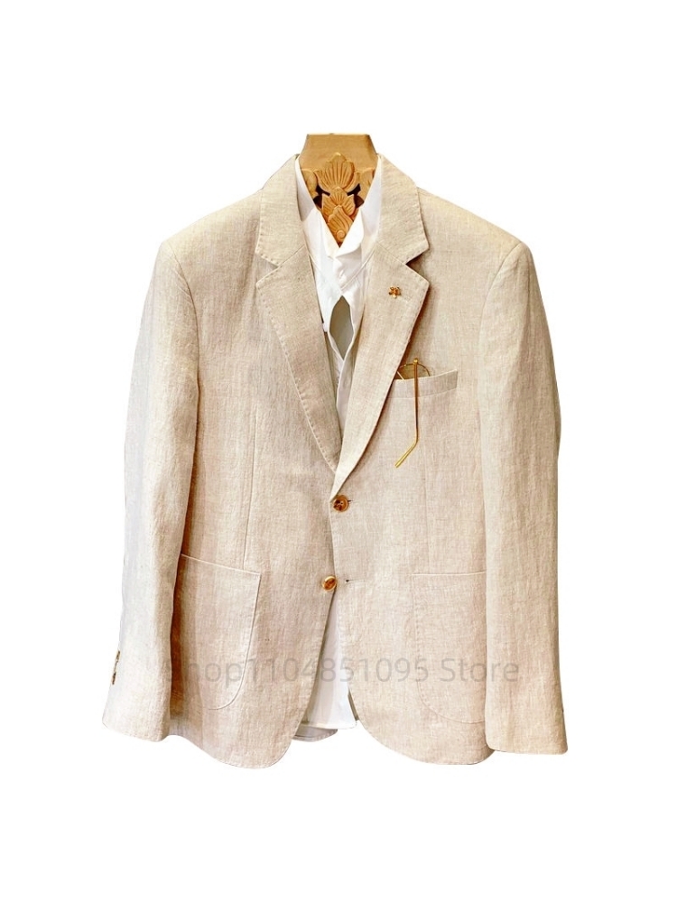 Bej Erkek Takım Elbise Keten B - Men Formal Wear For Summer incelemesi ve fiyatı