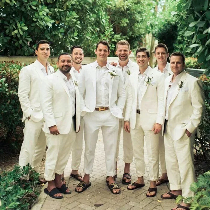 Keten Düğün Smokin Erkekler Iç - Men Formal Wear For Summer incelemesi ve fiyatı