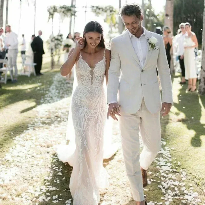 Keten Düğün Smokin Erkekler Iç - Men Formal Wear For Summer incelemesi ve fiyatı
