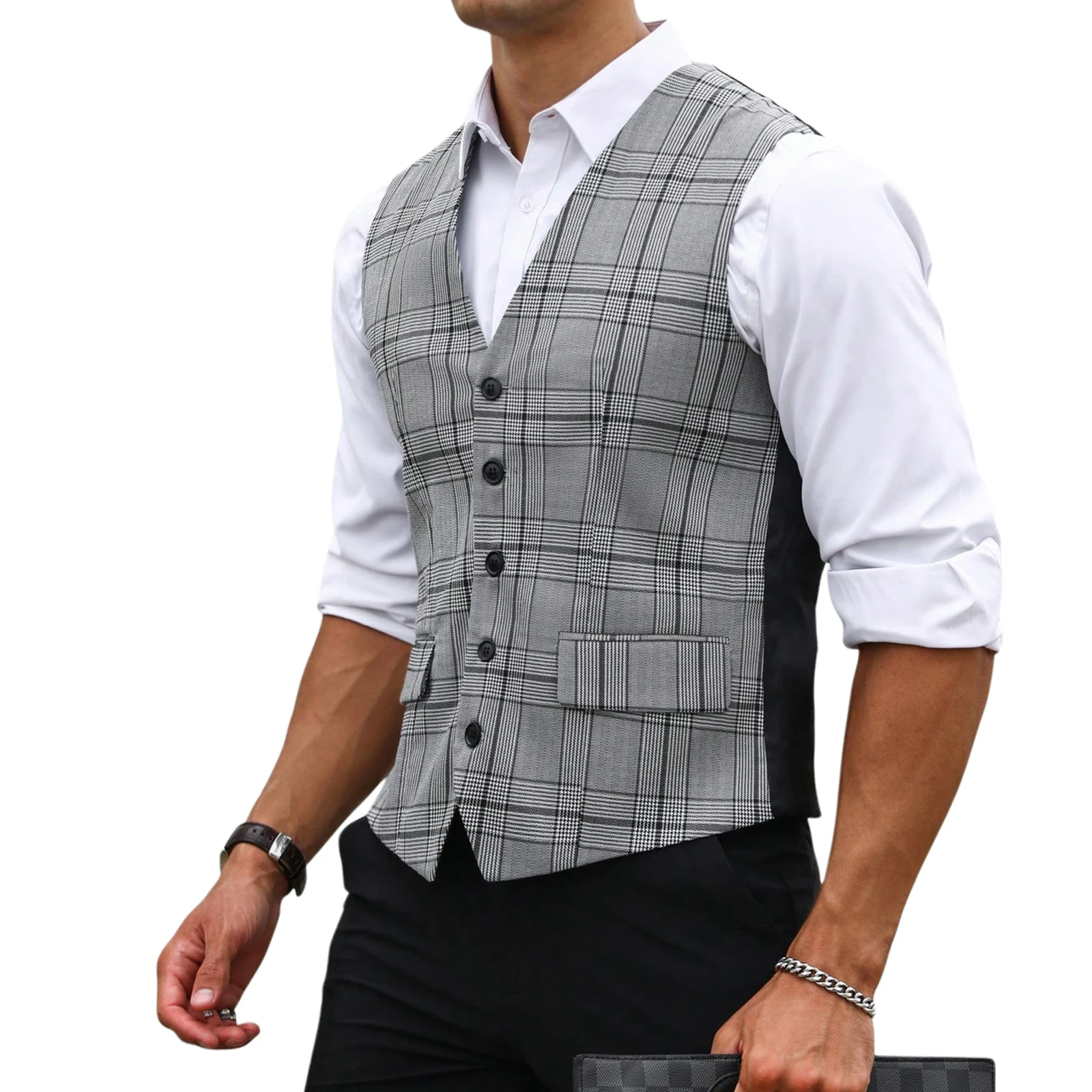Erkekler Gri Ekose Takım Elbis - Men'S Used Formal Wear incelemesi ve fiyatı